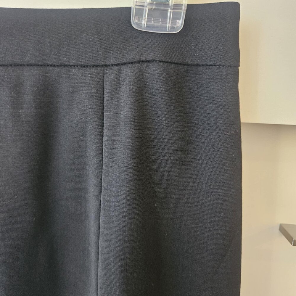 Club Monaco Women's Italian Tropical Wool Black Minimalist Pencil Skirt Size 2 - Picture 3 of 12